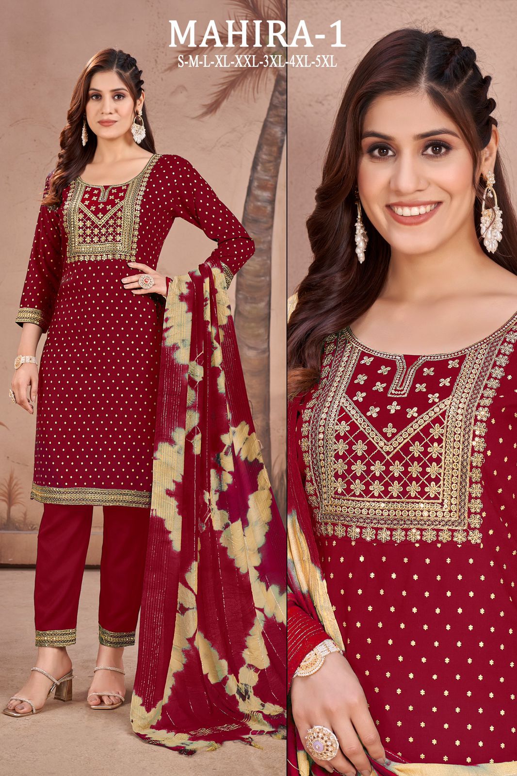Mahira 1 By Sangeet Rayon Gold Printed Kurti With Bottom Dupatta Wholesale Shop In Surat